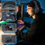 Xiberia G01 Wireless Gaming Headset with Mic & RGB Lighting - Image 5