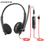 HROEENOI WRHW03 USB Wired Call Center Headset