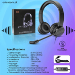 H12E Wired USB 7.1 ENC Headphones - Image 2